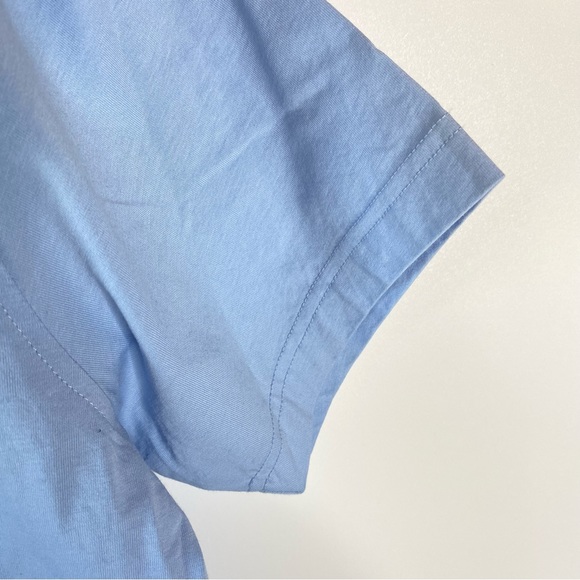 Brooks Brothers Mens Graphic Tee Sz L Light Blue Crew Neck Beach Tropical Ocean - Picture 3 of 9